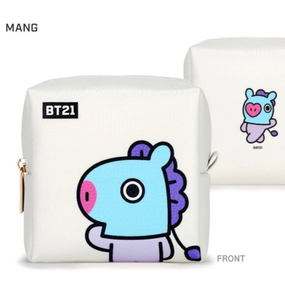 BTS BT21 Mang PU Square Pouch Medium - Picture 1 of 3